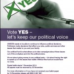 Permalink to UNISON’s Political Fund Ballot 2014